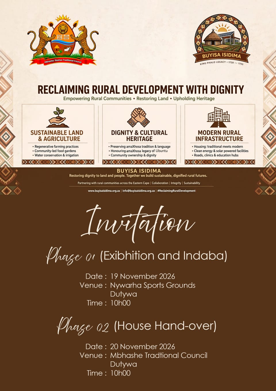 Buyisa Isidima invitation